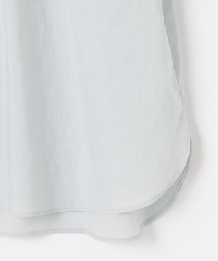 J.PRESS LADIES 【WEB限定カラーあり・洗える】ラミーポプリン バンドカラー ブラウス ライトグレー系