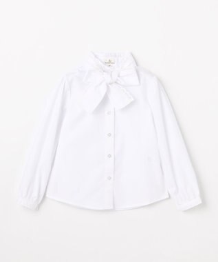 組曲 KIDS 【110-140㎝】 レースリボンタイブラウス オフホワイト