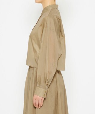 uncrave 【撥水・洗濯機洗い可】シアープルーフナイロン シャツブラウス（uncrave STANDARD） ベージュ