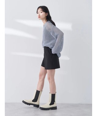 earth music&ecology カットツイルショートパンツ Black