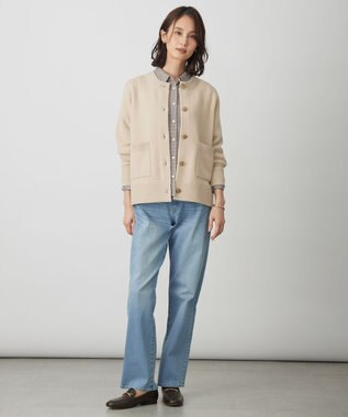 J.PRESS LADIES L 【洗える】BASIC STRETCH DENIM ボーイフィット デニム ブリーチ系
