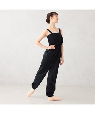 Chacott ストレッチスキンサウナロングワンピース ブラック