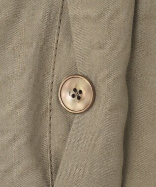 自由区 【SHIHOさん着用・セットアップ対応】リネンストレッチ ジレ カーキ