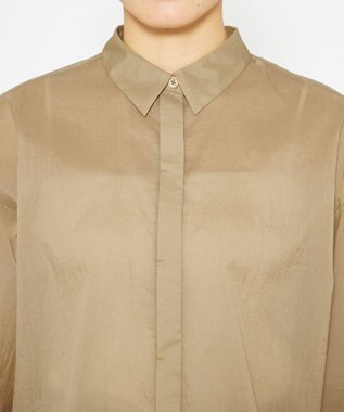 uncrave 【撥水・洗濯機洗い可】シアープルーフナイロン シャツブラウス（uncrave STANDARD） ベージュ