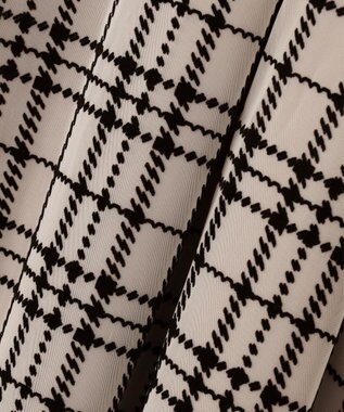 Feroux フロッキーチェック・ドット スカート ベージュ系2