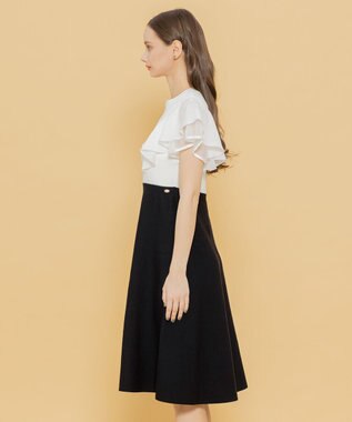 TOCCA 【洗える！】VOYAGE ニットドレス オフ×ブラック系