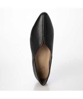 ing <ing>Vカットフラットシューズ ブラック