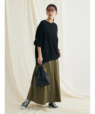 CRAFT STANDARD BOUTIQUE とてもちクルーネックニットプルオーバー Black