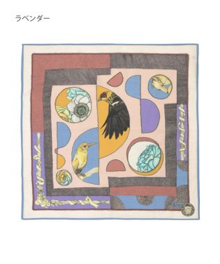 MOONBAT SWASH LONDON コットンプリントスカーフ ラベンダー