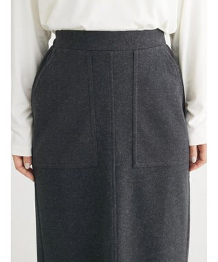 Green Parks 圧縮ポンチＩラインスカート Dark Gray