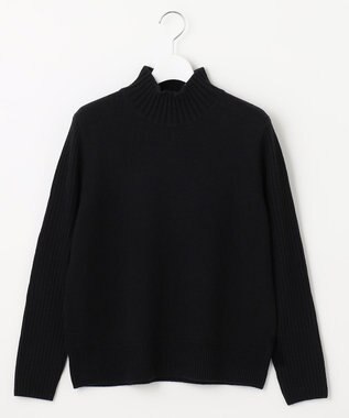 J.PRESS LADIES L 【洗える】CASHBIT ハイネック ニット ブラック系