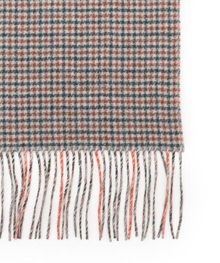 J.PRESS MEN リバーシブルカシミヤ チェックマフラー ベージュ系3