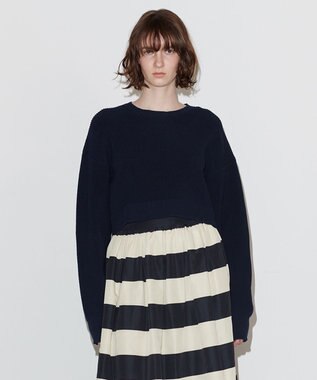 NAVE 【Nave 　洗える】ルピナス コットンニットトップス ネイビー系