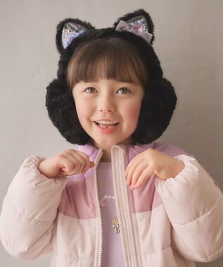 ANY KIDS シャラシャラ ネコミミ イヤーマフ ブラック