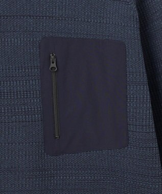 JOSEPH ABBOUD MOUNTAIN 【軽さ/ストレッチ】ホールガーメント3Dニット パーカー ネイビー系