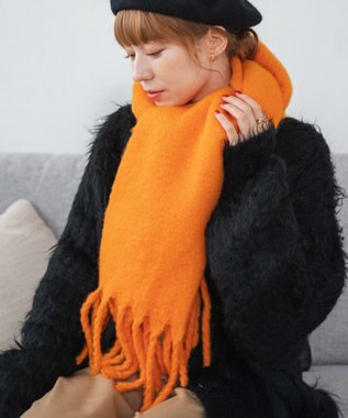 WEGO ワイドフリンジストール オレンジその他