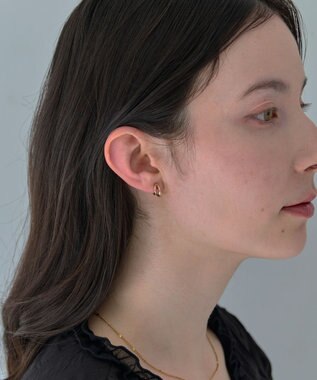 Phoebe 【金属アレルギー対応】【痛くないシリーズ】ダブルフープライトフィットイヤリング ローズゴールド ローズゴールド