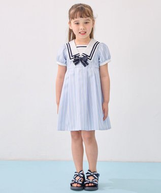 ANY KIDS セーラーワンピース サックスブルー
