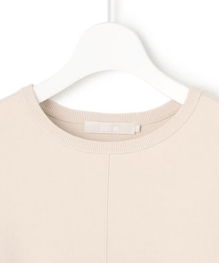 ICB 【洗える】ヴィスコースワイド プルオーバー トープ×ブラック系