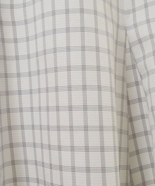 earth music&ecology 裾フレアチェックスカート Off White