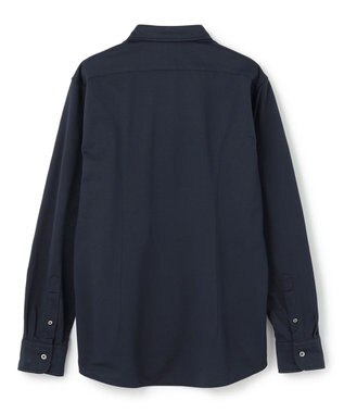 JOSEPH HOMME ツイルネルジャージー　レギュラーカラーシャツ ネイビー系