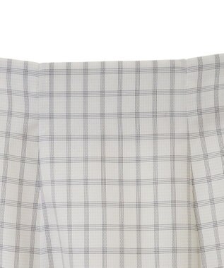 earth music&ecology 裾フレアチェックスカート Off White