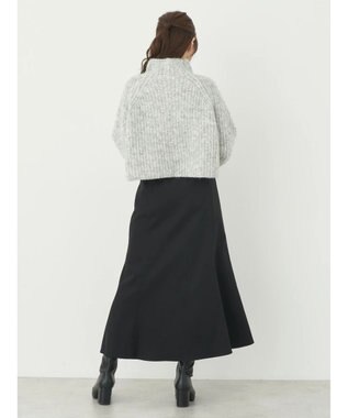 earth music&ecology フワフワＭＩＸハイネックショートニット Light Gray