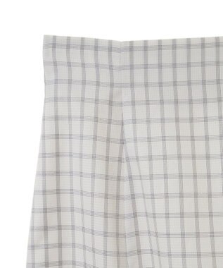 earth music&ecology 裾フレアチェックスカート Off White