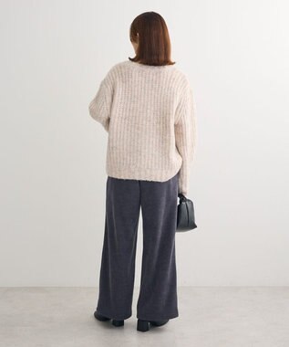 Green Parks ざっくりローゲージニットプルオーバー Gray