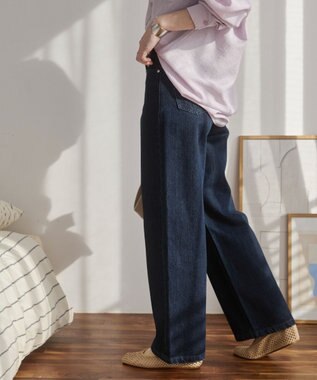 WEGO 【ANGIE VINTAGE/SMLサイズ展開】ワイドストレートデニムパンツ ブラックその他