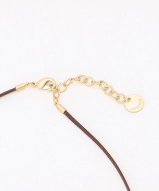 J.PRESS LADIES マーブルオーバルネックレス ブラウン系