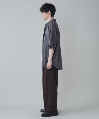 WEGO トロミ　ベルト付きワイドスラックス ダークブラウン