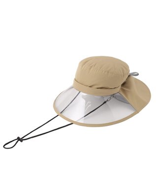 MOONBAT 【WEB限定】撥水サイクルハット 透明広つば/レインハット ベージュ