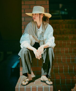 uncrave 【5周年企画・手洗い可】ライト リネン ワイドパンツ（uncrave STANDARD） カーキ