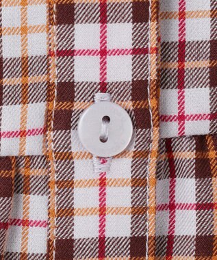 組曲 KIDS 【150-160㎝】リセチェックシャツ ワンピース グレー×ブラウン系