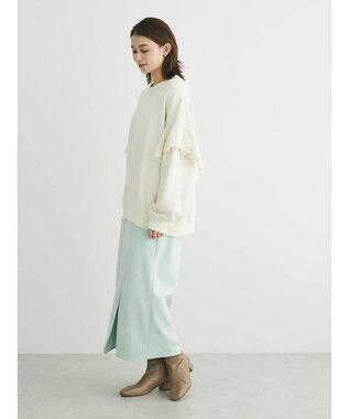 Green Parks ・ＳＵＧＡＲ　ＳＰＯＯＮ　ラッフルショルダースウェット Ivory