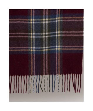 UNBILLION カシュネ cache nez / イタリアウールチェックストール ワイン