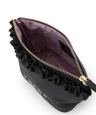 TOCCA 【撥水】FRILL GARLAND NYLON POUCH ポーチ ブラック系