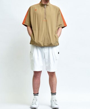 PW CIRCULUS 【MEN】パッカブルハーフジップ ゴルフ ベージュ系