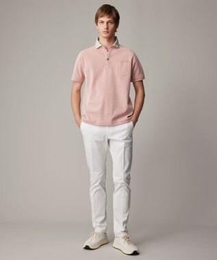 JOSEPH ABBOUD 【キングサイズ・25SS・ウエストも伸びる！オーガニックコットン使用】ハイパワーオーガニックピケ パンツ ホワイト系