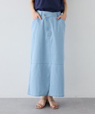 CRAFT STANDARD BOUTIQUE アシンメトリーデニムスカート Light Indigo