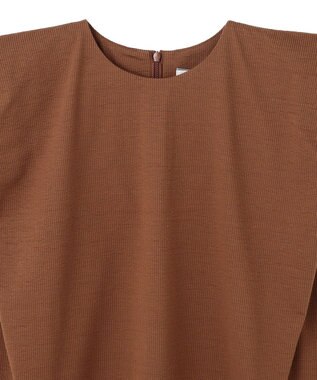 BEIGE， 【洗える】SCALA / コットンリネンボリュームスリーブトップス Brown