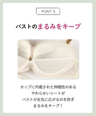 AMPHI ノンワイヤーブラ 谷間メイク ボリュームアップ Aカップあり 【BRAGENIC ブラジェニック プラスタイプ】 ブラジャー ブラ ワイヤレス BMI451 アンフィ／ワコール シェルベージュ