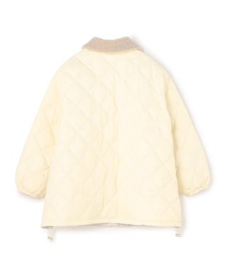 UNFILO L 【自宅で洗濯OK / ファー襟取り外し可能】TAIONコラボ ボア襟 リバーシブルダウン アイボリー