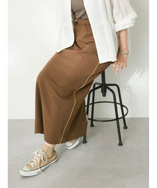 CRAFT STANDARD BOUTIQUE パイピングラインスカート Mocha