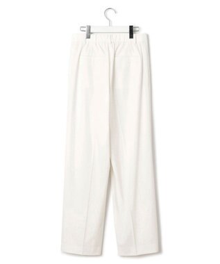 23区 【洗える】ポリエステルレーヨン ラップディテール パンツ アイボリー系