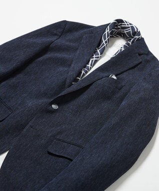JOSEPH ABBOUD 【JAPAN FABRIC】 軽量 ラッセルブレザー ネイビー系