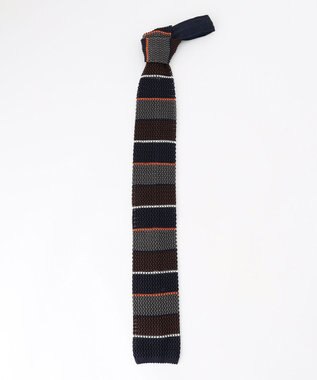 J.PRESS MEN 【J.PRESS KNIT TIE COLLECTION】ストライプ ニットネクタイ ブラウン系2