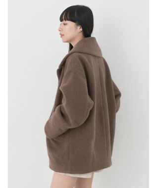 earth music&ecology ＢＩＧカラーコクーンコート Mocha