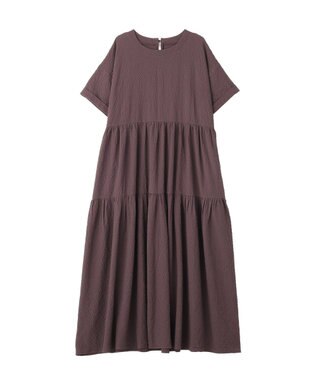 AMERICAN HOLIC 【先行予約】【WEB限定】サッカーティアードワンピース＜丈違い＞ Brown